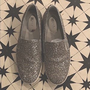 Michael Kors SILVER SPARKLE slip on